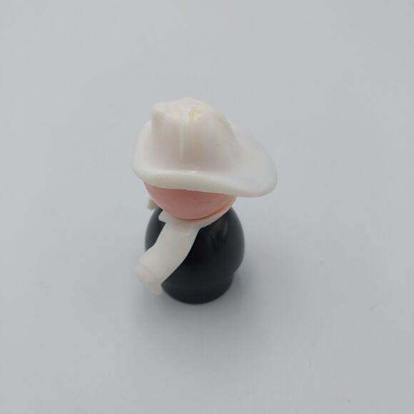 Fisher Price Little People Fireman Fire Chief White Helmet Vintage EUC - Picture 5 of 5